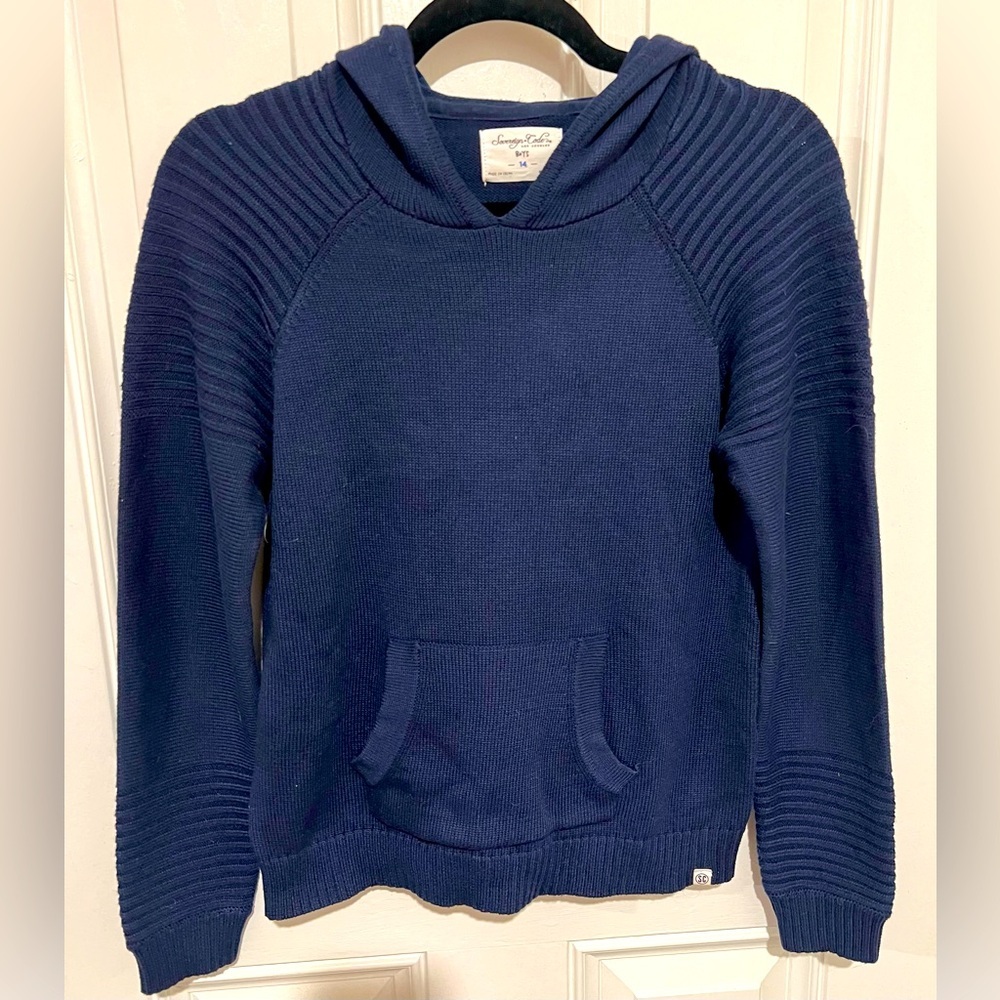 Sovereign Code Boys Navy Sweater Hoodie in Size 14 EUC!